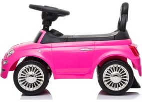 Bicicletă fără pedale Fiat 500 roz