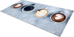 ANDRE 33300 covor lavabil Cafea bucatarie, anti-alunecare - gri / maro