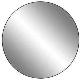 Oglindă rotundă în cadru negru 110cm