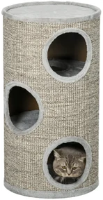 PawHut Turn Sisal pentru Pisici, Ansamblu cu Platforme Înveliș Moale, Φ38x70 cm, Gri | Aosom Romania