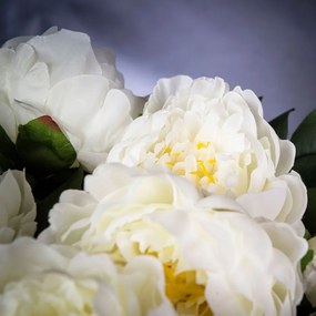 Aranjament floral elegant, design LUX ETERNITY ROUND PEONY WHITE