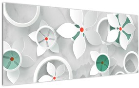 Tablou abstracției florale (120x50 cm)