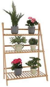 Suport de flori din bambus Nepel Tip 1, 70 x 40 x 96 cm