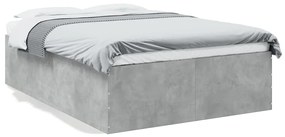 3280954 vidaXL Cadru de pat, gri beton, 120x190 cm, lemn prelucrat