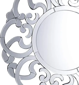 OGG204 - Oglinda 70 cm, pentru perete ornamentala dormitor, living - Argintie