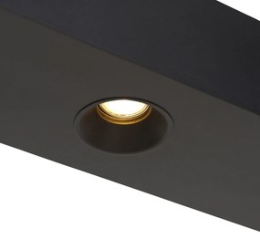 Lampă suspendată inteligentă neagră cu raft incluzând 4 GU10 Wifi - Cage Rack