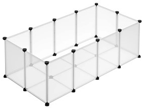 Țarc pentru animale mici din plastic transparent BEN, 125x63x42 cm, transparent SongmicsHome