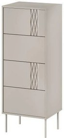 Comoda TRESSE, bej, PAL laminat, 50x40x125 cm