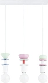 Candelabru suspendat pe cablu LUMIO 3x E27/15W/230V, multicolor