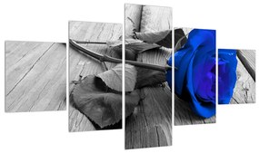 Tablou cu trandafir albastru (125x70 cm), în 40 de alte dimensiuni noi