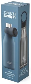 Sticlă albastru-închis de călătorie din oțel inoxidabil 500 ml Loop – Joseph Joseph