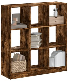 vidaXL Bibliotecă, stejar fumuriu, 102x32x108 cm, lemn prelucrat