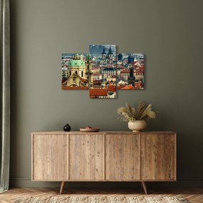 Tablou - Panorama din Praga (90x60 cm)