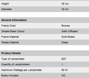 Plafoniera eleganta design LUX Budapest, bronz DL 7-144 bronze/347 klar-matt OR
