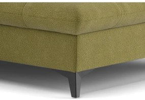 Canapea colțar extensibilă în L MARANO, dreapta, culoare măslinie