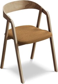 Scaun de sufragerie teracotă din lemn masiv Erika – Makamii