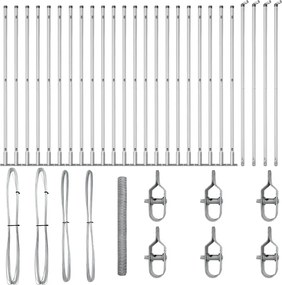 vidaXL Stâlp de gard. Argintiu 50 x 1,6 m (plasă de 50 mm) Oțel