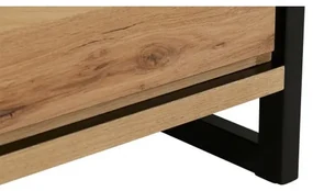 Bufet Cu 3 Usi, 2 Sertare Si 2 Nise Reno, Smoked Oak, Furnir Din Lemn Masiv, 230 Cm