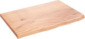 vidaXL Blat de baie, maro deschis, 60x40x2 cm, lemn masiv tratat