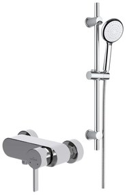 Set dus cu bara, furtun si para dus cu 6 functii Deante Boro si baterie dus Cersanit Luvio