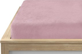 Cearsaf Cocolino microplus cu elastic SOFT 180x200 cm roz