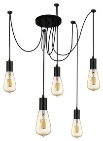 Lustra moderna design minimalist Squiggle 5L 9665-5BK SRT
