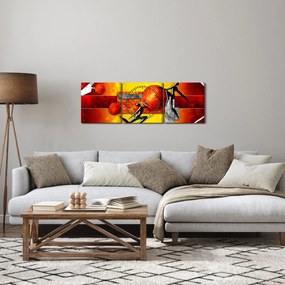 Tablou - Pictura omenirii (cu ceas) (90x30 cm)