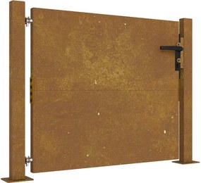 vidaXL Poartă de grădină 100x75 cm, oțel Corten
