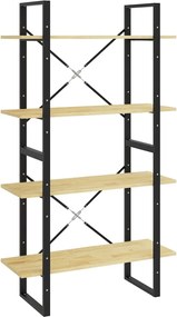 vidaXL Bibliotecă cu 4 rafturi, 80x30x140 cm, lemn masiv de pin