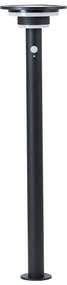 Lampă LED solară cu senzor Brilliant GARVINA LED/3W/3,7V 85 cm IP44 negru