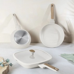 Set tigai 4 piese Sahara Nordic Berlinger Haus BH 8323, crem, cu acoperire antiaderenta titanPro