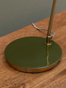 Lampa de masa, verde, din metal, Olive