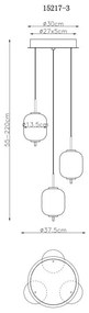 Lustra LED suspendata design modern EWALD 3L