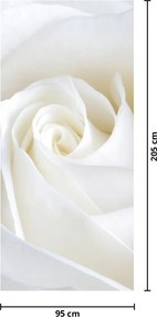 Fototapet pentru ușă - Floare albă (95x205cm)
