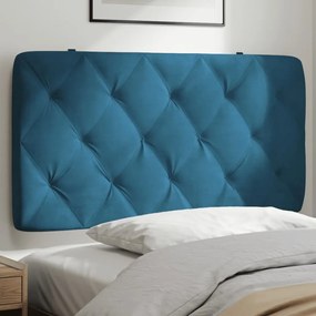 374718 vidaXL Pernă tăblie de pat, albastru, 100 cm, catifea