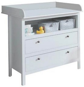 Comodă cu masă de schimbat scutece OLJE 2S, albă