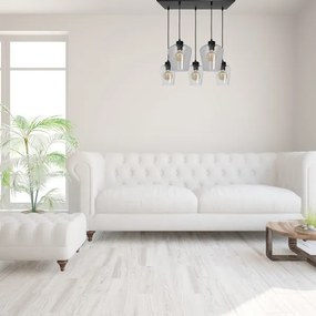 Lustră pe cablu SANTIAGO 5xE27/60W/230V transparent