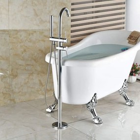 Baterie de Podea cu Cadru Rotund și Finisaj Cromat – Design modern și funcțional pentru un băi elegantă și rafinată.