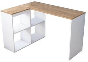 Masă PC Haiti 113 (Stejar + Alb). 1072716