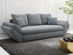 Canapea extensibilă dumonde cu ladă de depozitare si sezut confortabil din spuma high-density, Loana Zoom Grey 250x100 cm