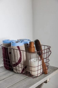 Prosoape burgundy/grej 2 buc. din bumbac organic din frotir 40x55 cm Nova Arte – Mette Ditmer Denmark