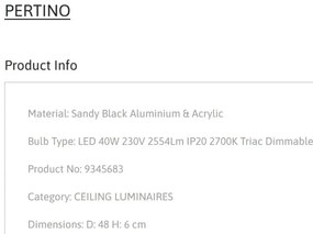 Plafoniera LED dimabila design circular PERTINO D-48cm