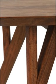 Masă de dining maro cu blat din lemn de acacia 100x200 cm Quenza – Light &amp; Living