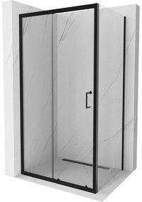 Mexen Apia cabină de duș extensibilă 90 x 70 cm, transparent, Neagră - 840-090-070-70-00
