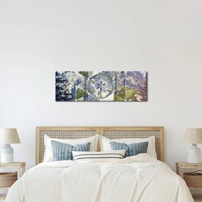 Tablou - Model geometric (cu ceas) (90x30 cm)