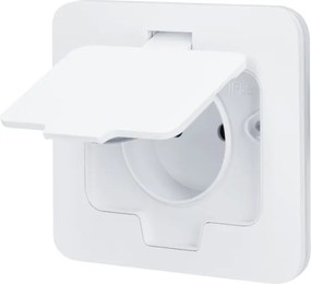 Brilagi - Priză încastrată pentru bucătărie INBOX IP55 albă dreptunghiulară