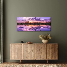 Tablou cu cerul violet (120x50 cm)