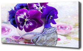 Tablouri tipărite pe pânză Panseluțe violet