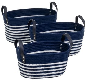 Coșuri de depozitare 3 buc. din material textil 38x22x20 cm – Casa Selección