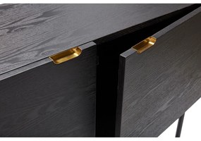 Comodă din lemn de frasin Hübsch Norm, negru